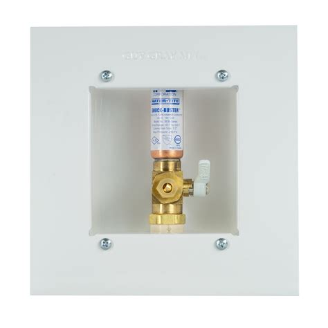 ips metal ice maker box with hammer arresters|lead free ice maker outlet box.